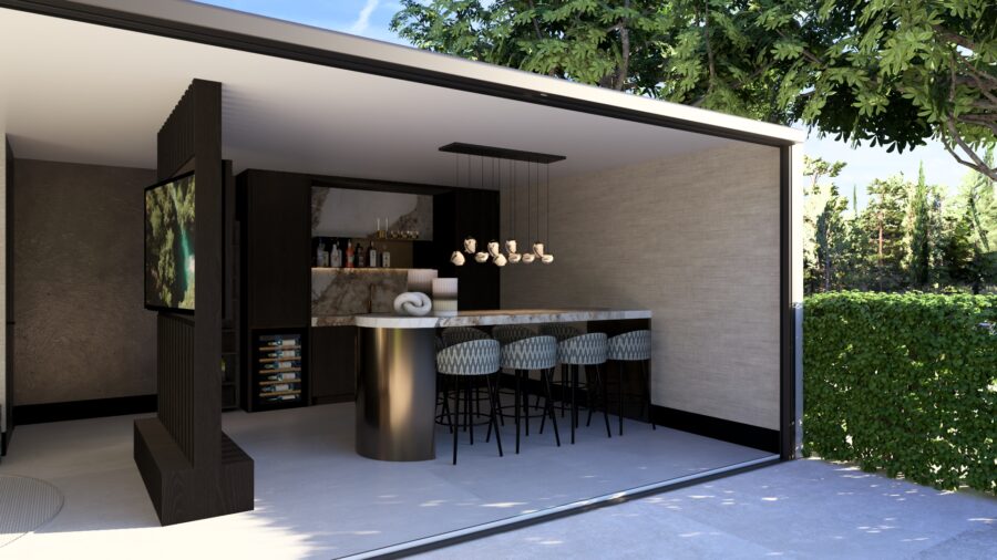 Buitenbar overkapping tuin